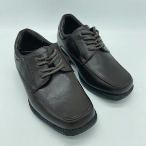 Robert David Boys Size 8M Dress Casual Lace-Up Shoes Lil Alan Dark Brown